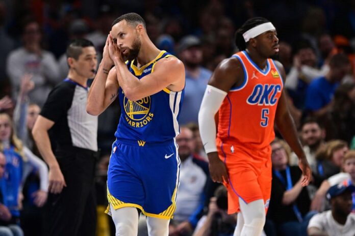 nba:-com-curry-“matador”,-warriors-vencem-thunder-fora-de-casa