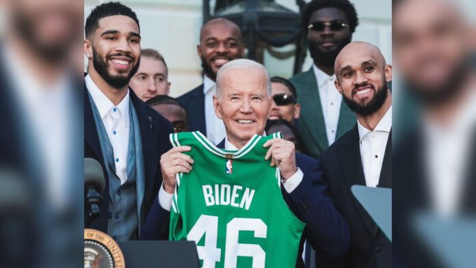 campeoes-da-nba,-boston-celtics-realizam-visita-a-casa-branca