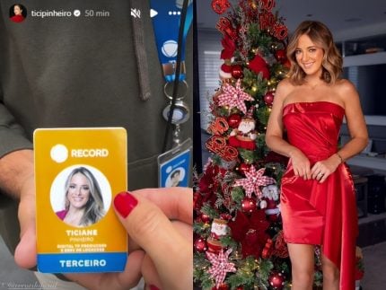 apos-sufoco-para-entrar-na-sede-da-record,-ticiane-pinheiro-exibe-novo-cartao-de-acesso