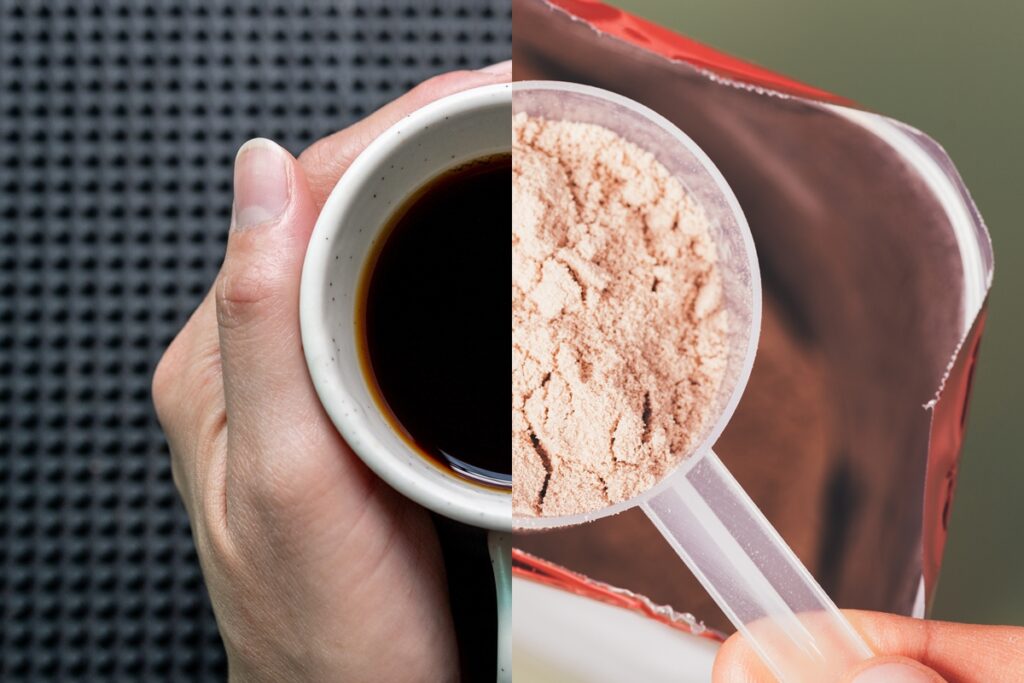 whey-protein-pode-ser-consumido-com-cafe?-nutricionistas-explicam