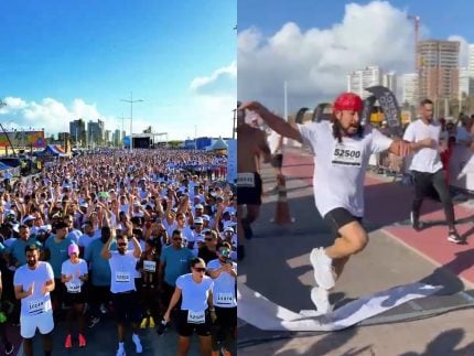 em-maratona-de-rua,-bell-marques-corre-10km-e-faz-show-para-quatro-mil-pessoas-em-seguida
