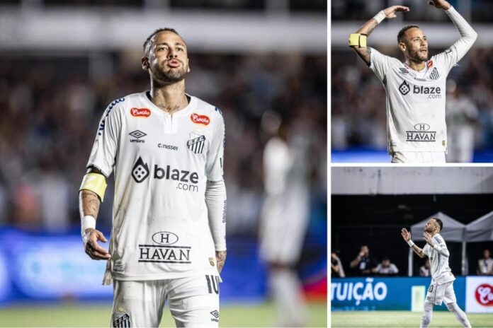 neymar-volta-a-jogar-pelo-santos-com-dribles,-finalizacoes-e-polemica