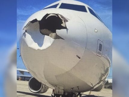 aviao-da-latam-colide-com-passaro-no-rio-e-fica-com-o-bico-destruido