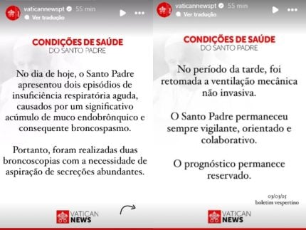 papa-francisco-teve-dois-episodios-de-insuficiencia-respiratoria,-segundo-vaticano