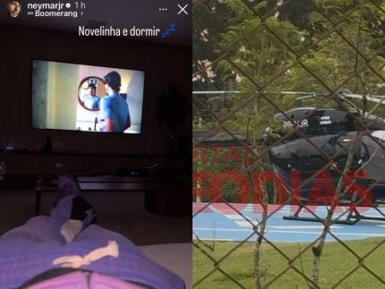 apos-ser-visto-em-festinha,-neymar-posta-foto-em-casa:-“novelinha-e-dormir”