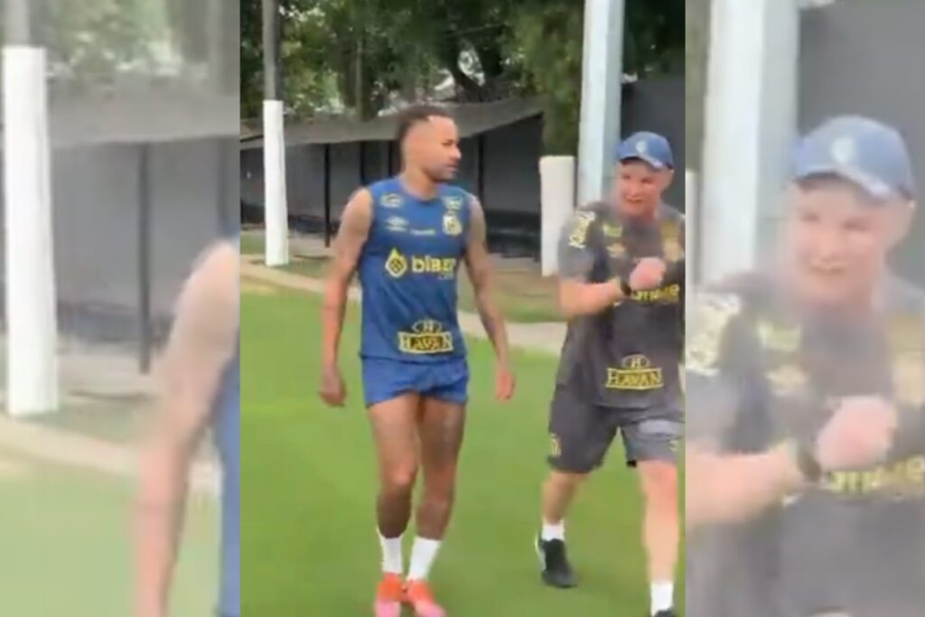 video:-apos-lesao,-neymar-volta-aos-treinos-e-pode-enfrentar-o-vasco