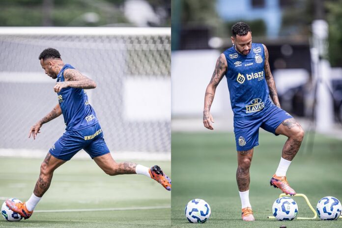 video:-neymar-treina-sem-protecao-na-coxa,-e-retorno-fica-proximo