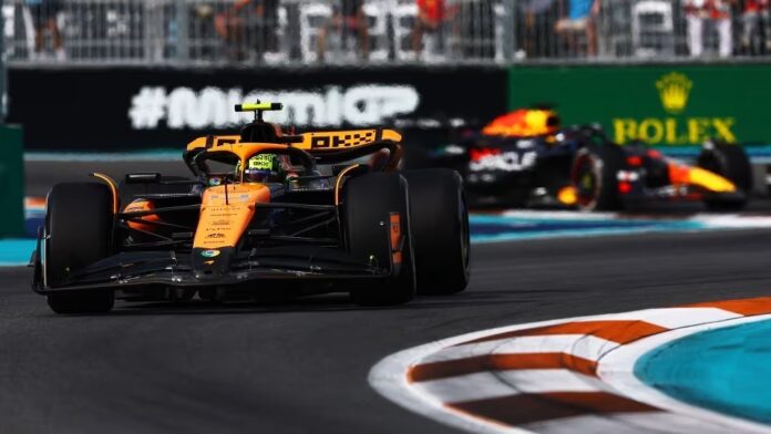 f1:-novato-da-mercedes-faz-pole-da-corrida-sprint-em-miami;-bortoleto-e-19o