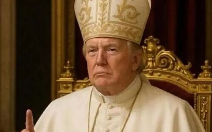 trump-comenta-imagem-em-que-aparece-como-papa:-“melania-achou-fofo”