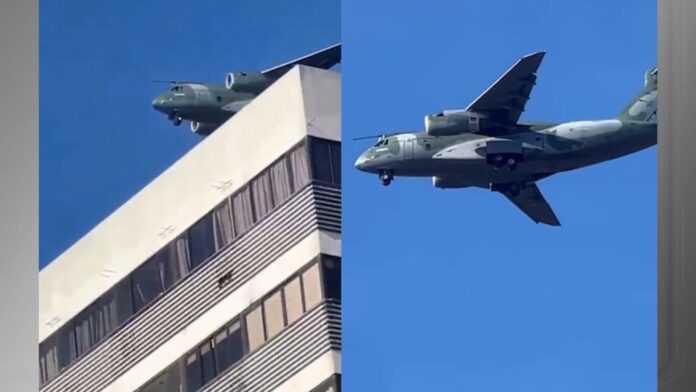 aviao-da-fab-faz-voo-rasante-e-chama-atencao-da-populacao-no-df;-veja
