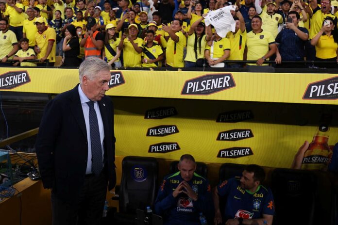 brasil-x-equador:-saiba-quantos-chicletes-ancelotti-mascou-no-1o-tempo