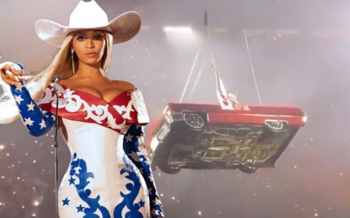 beyonce-fica-pendurada-em-carro-durante-apresentacao:-entenda-o-que-aconteceu