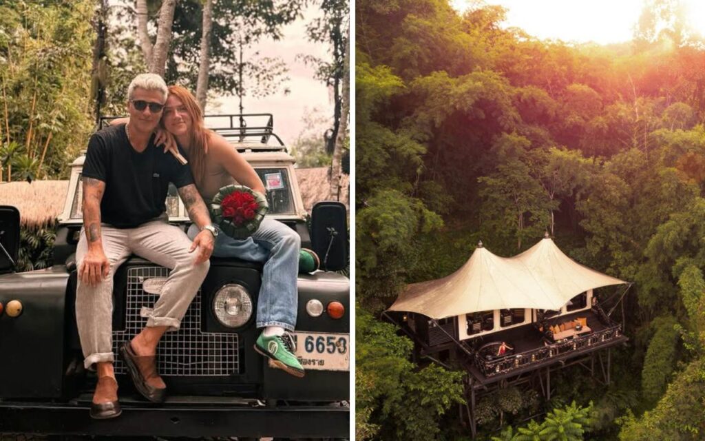 bruno-gagliasso-e-giovanna-ewbank-celebram-ferias-em-tenda-cinco-estrelas-na-selva-tailandesa