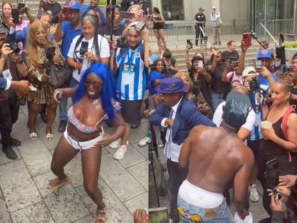 fas-de-p.-diddy-comemoram-inocencia-parcial-com-oleo-de-bebe-na-porta-do-tribunal