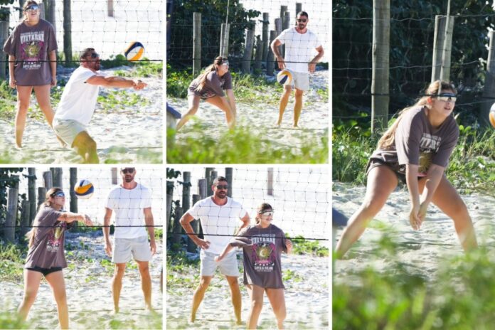caua-reymond-e-a-filha,-sofia,-mostram-habilidade-no-volei-de-praia