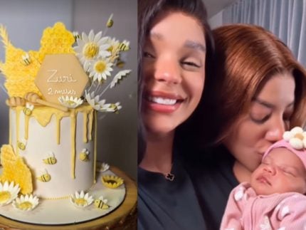 “abelhinha”:-ludmilla-e-brunna-goncalves-comemoram-2-meses-de-zuri-com-festa-tematica