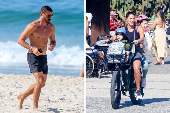 caua-reymond-corre-na-praia-e-daniella-sarahyba-anda-de-bicicleta-com-os-filhos