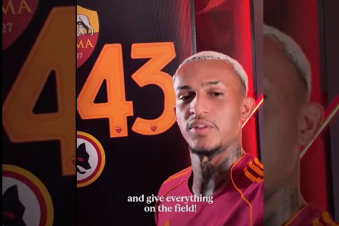 wesley,-ex-flamengo,-e-apresentado-como-reforco-na-roma;-veja-video