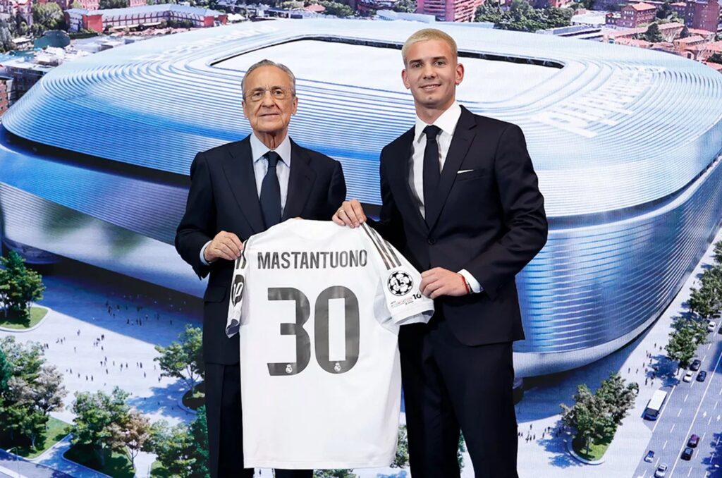 real-madrid-apresenta-franco-mastantuono,-joia-da-argentina
