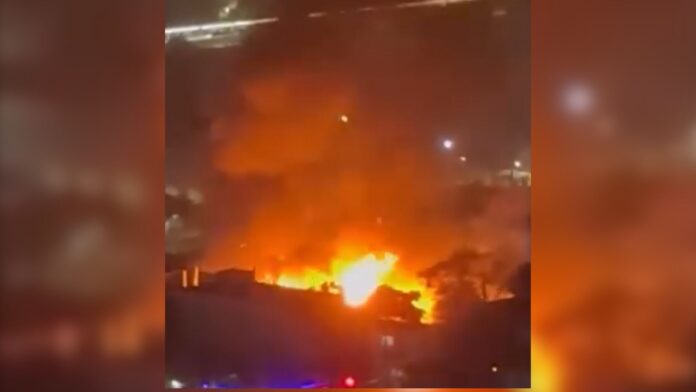 queda-de-balao-provoca-dois-incendios-simultaneos-em-santo-andre,-sp