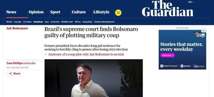 condenacao-de-bolsonaro-por-plano-de-golpe-repercute-na-imprensa-mundial