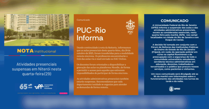 megaoperacao-policial-no-rj:-faculdades-cancelam-aulas-nesta-quarta-feira