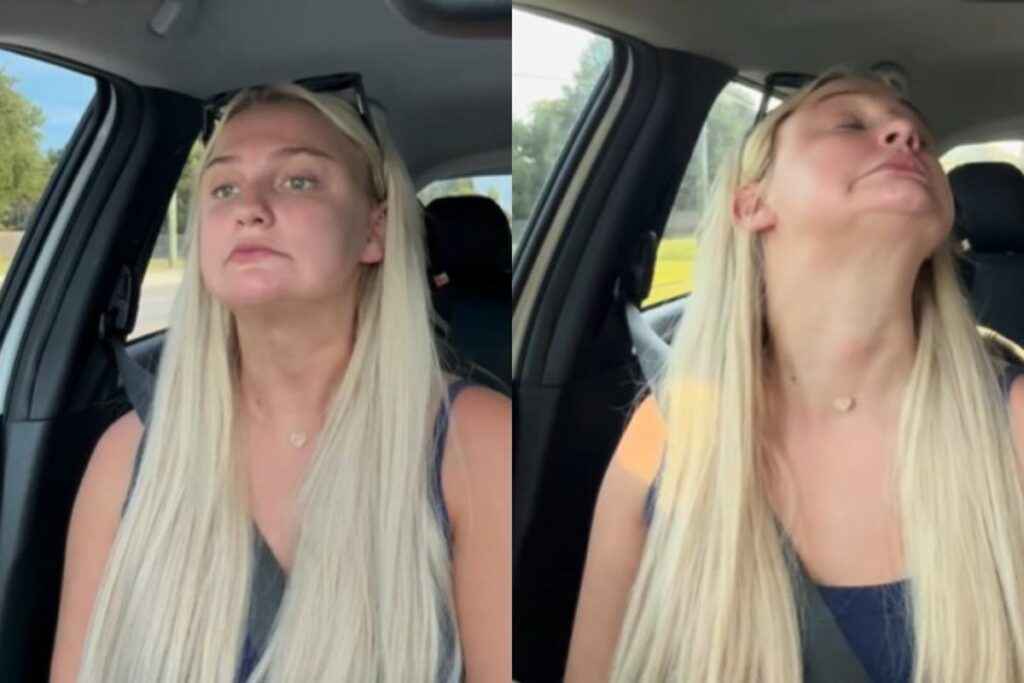 mulher-com-sindrome-de-tourette-dirige-fechando-os-olhos-e-viraliza