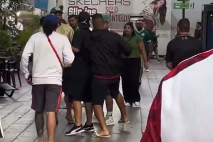 flamengo-e-palmeiras:-torcedores-brigam-em-lima-as-vesperas-da-final