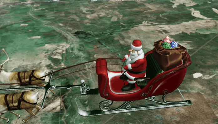 papai-noel-chega-ao-brasil-em-sistema-de-monitoramento;-veja