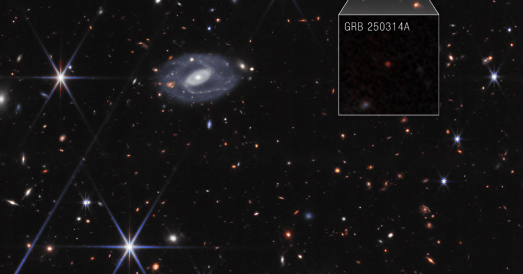 james-webb-flagra-1a-supernova-no-inicio-do-universo