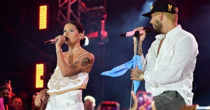 no-palco-com-ze-felipe,-ana-castela-nega-reconciliacao-com-ex;-veja-momento