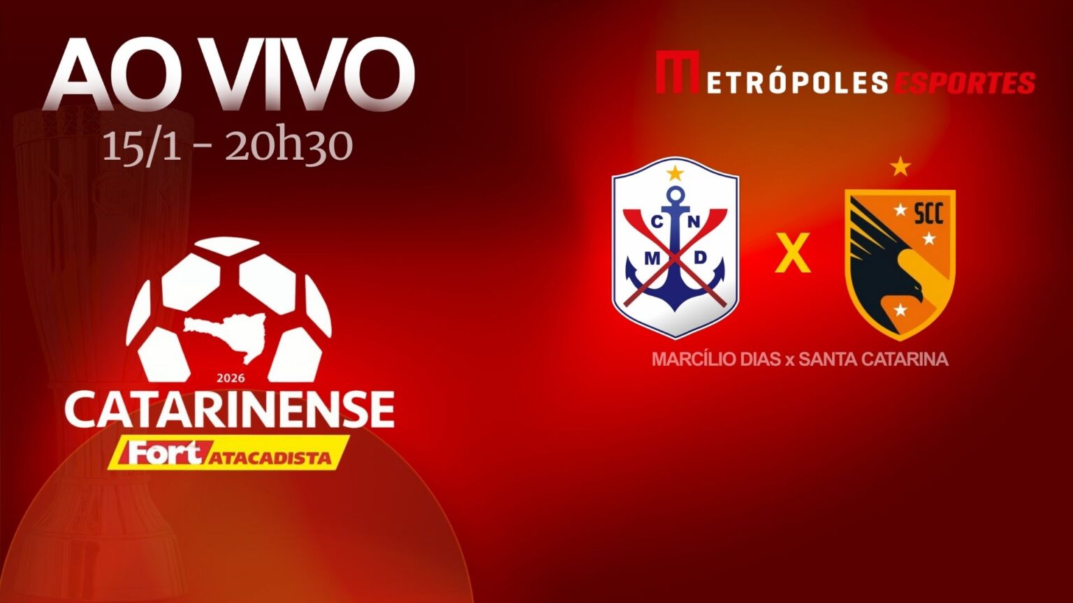 Catarinense 2026: veja Marcílio Dias x Santa Catarina ao vivo - O SERINGAL