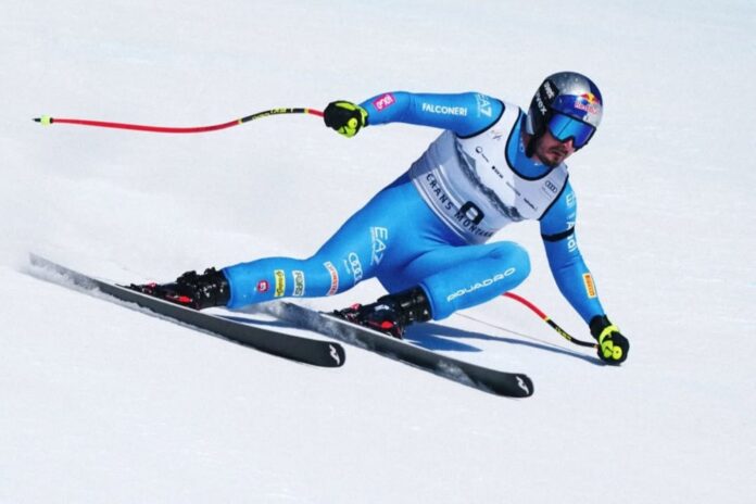 olimpiadas-de-inverno:-atleta-italiano-perde-esqui-durante-prova-e-cai