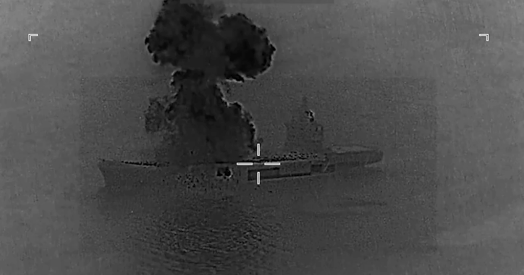 video-mostra-ataque-dos-eua-e-porta-drones-iraniano-em-chamas