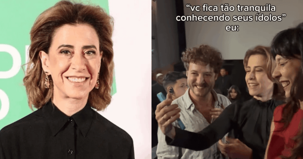 atriz-leva-tombo-ao-conhecer-fernanda-torres-em-pre-estreia;-veja