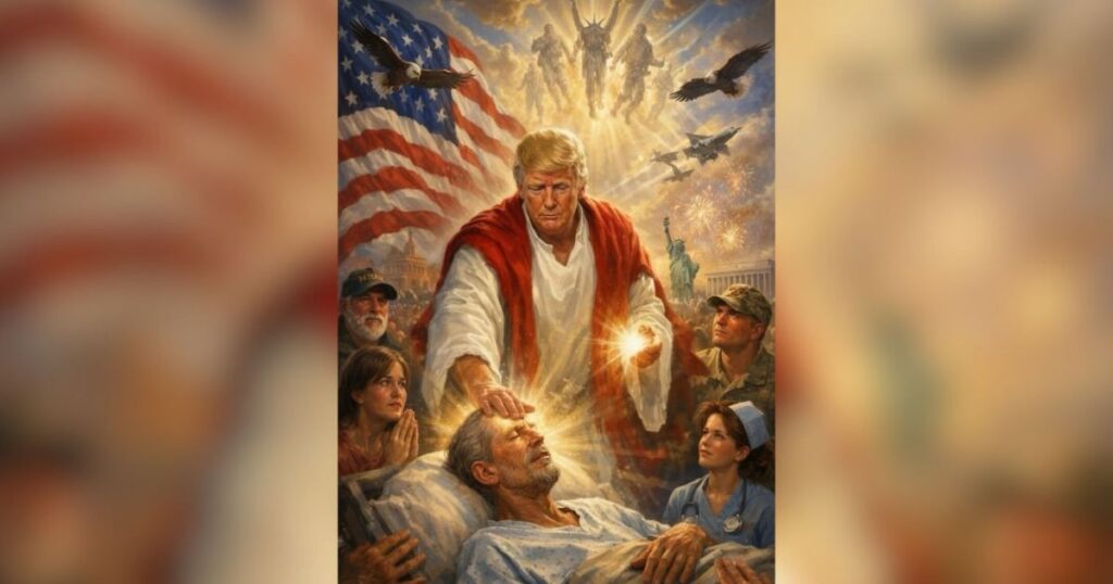 trump-diz-que-imagem-que-o-retrata-como-jesus-seria-dele-como-medico
