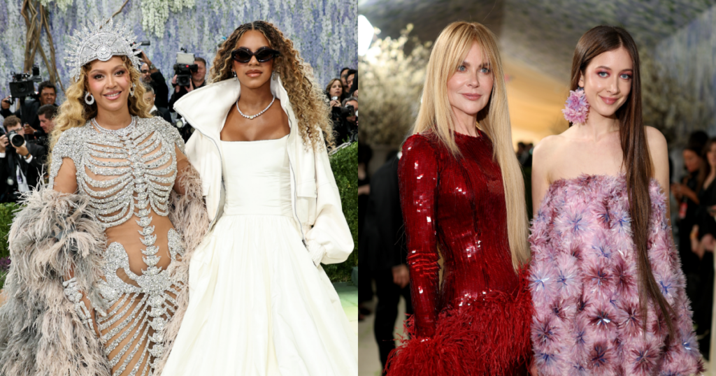 met-gala:-beyonce-e-nicole-kidman-ignoram-restricao-de-idade-e-levam-filhas