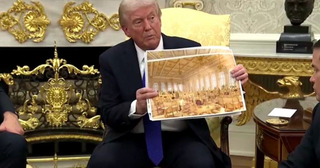 autoridade-do-senado-dos-eua-retira-verba-para-salao-de-baile-de-trump