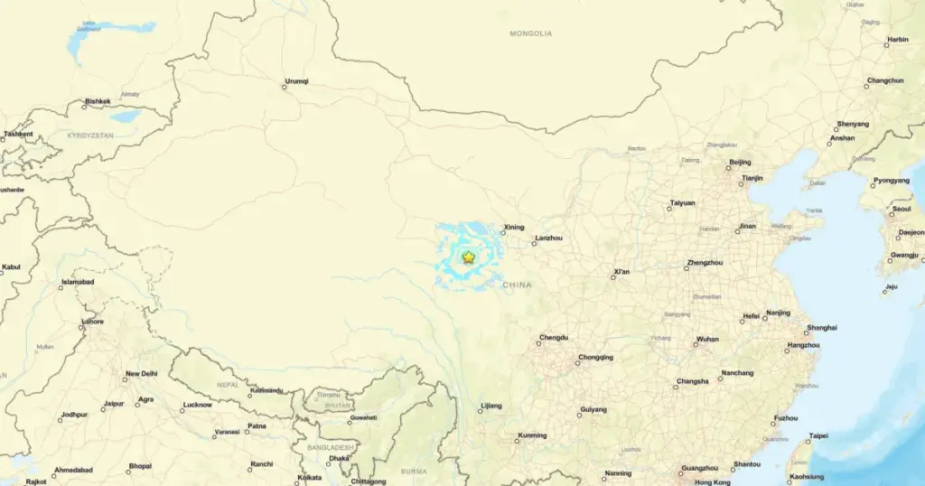 Terremotos atingem província no noroeste da China