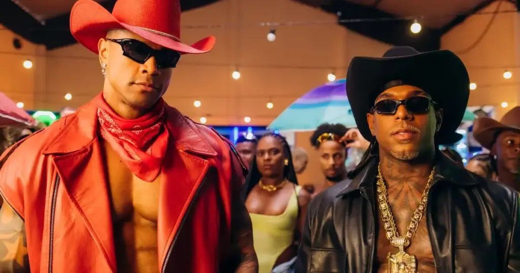 Oh Polêmico e Léo Santana gravam videoclipe de “Laço na Fivela”; veja fotos