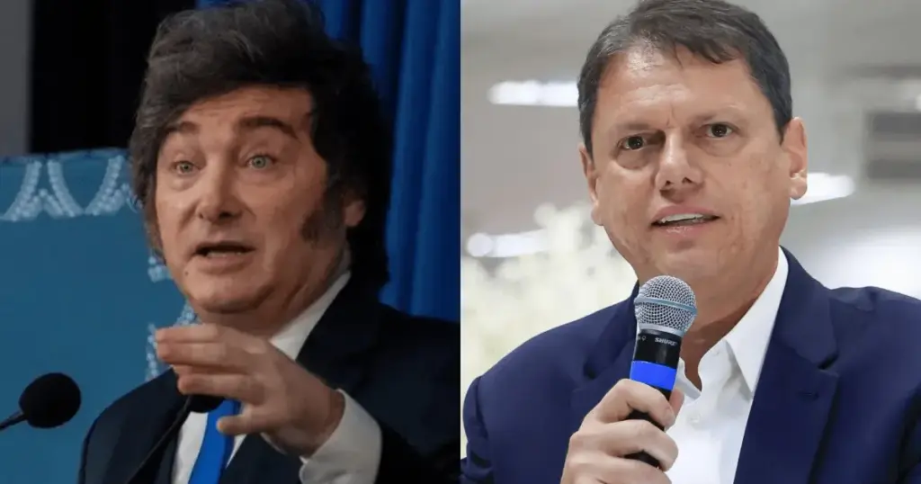 Tarcísio concederá a Milei a mais alta honraria do Estado de São Paulo