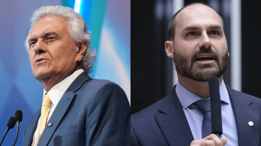 Caiado e Eduardo batem boca no X e ex-deputado é comparado ao “Pateta”