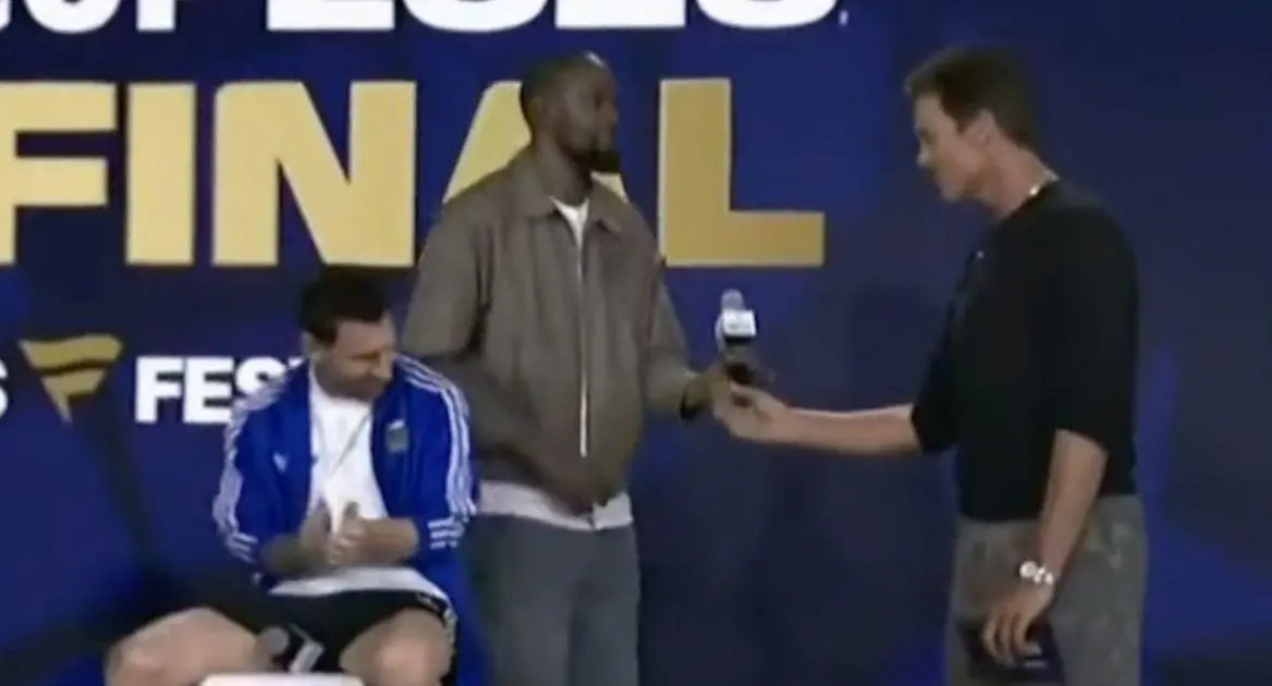 Kevin Durant ignora Lionel Messi em evento antes da final da Copa; veja