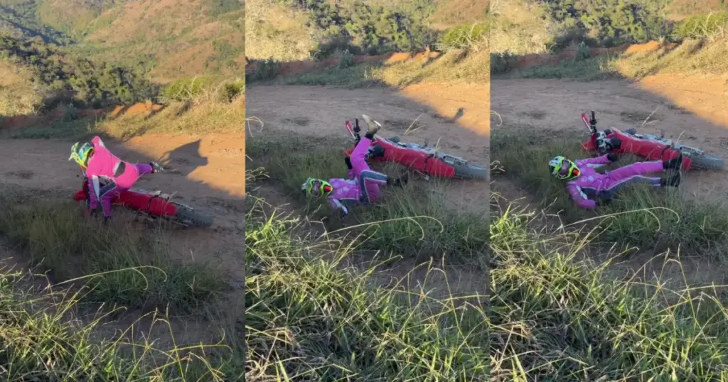 Juliette mostra tombo de moto e brinca: “Especialista em cair parada”