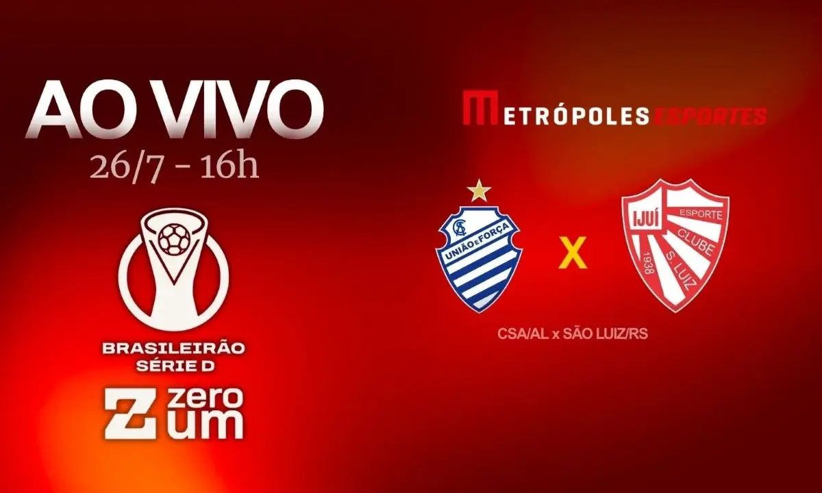 Série D ZeroUm: assista CSA-AL x São Luiz-RS no Metrópoles