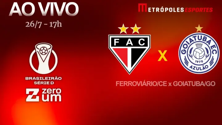 Série D ZeroUm: Metrópoles transmite Ferroviário-CE x Goiatuba-GO