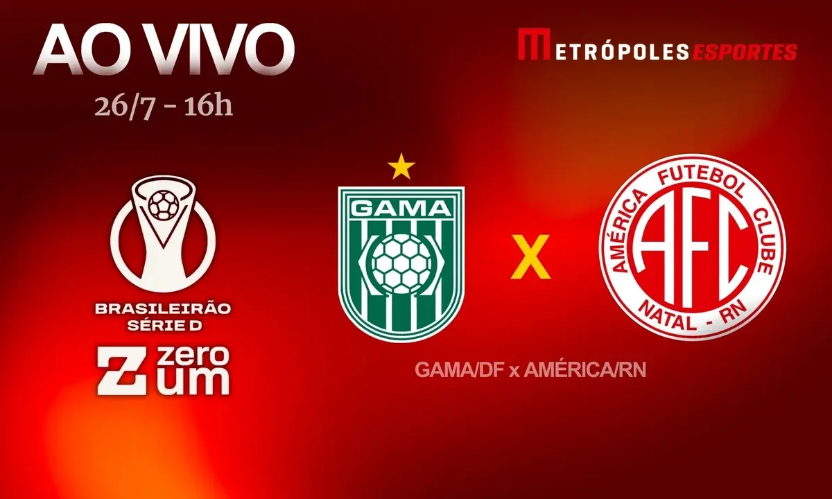 Série D ZeroUm: Metrópoles transmite Gama-DF x América-RN ao vivo