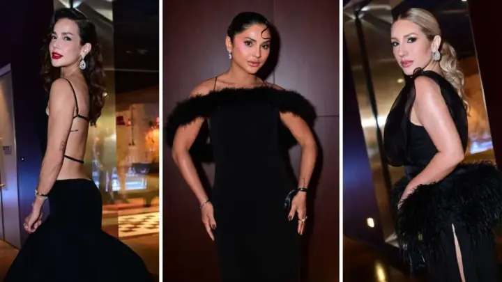 All black marca looks dos famosos no Baile do BB; veja fotos