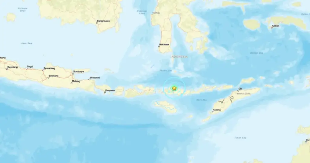 Terremoto de magnitude 5,9 atinge ilha na Indonésia