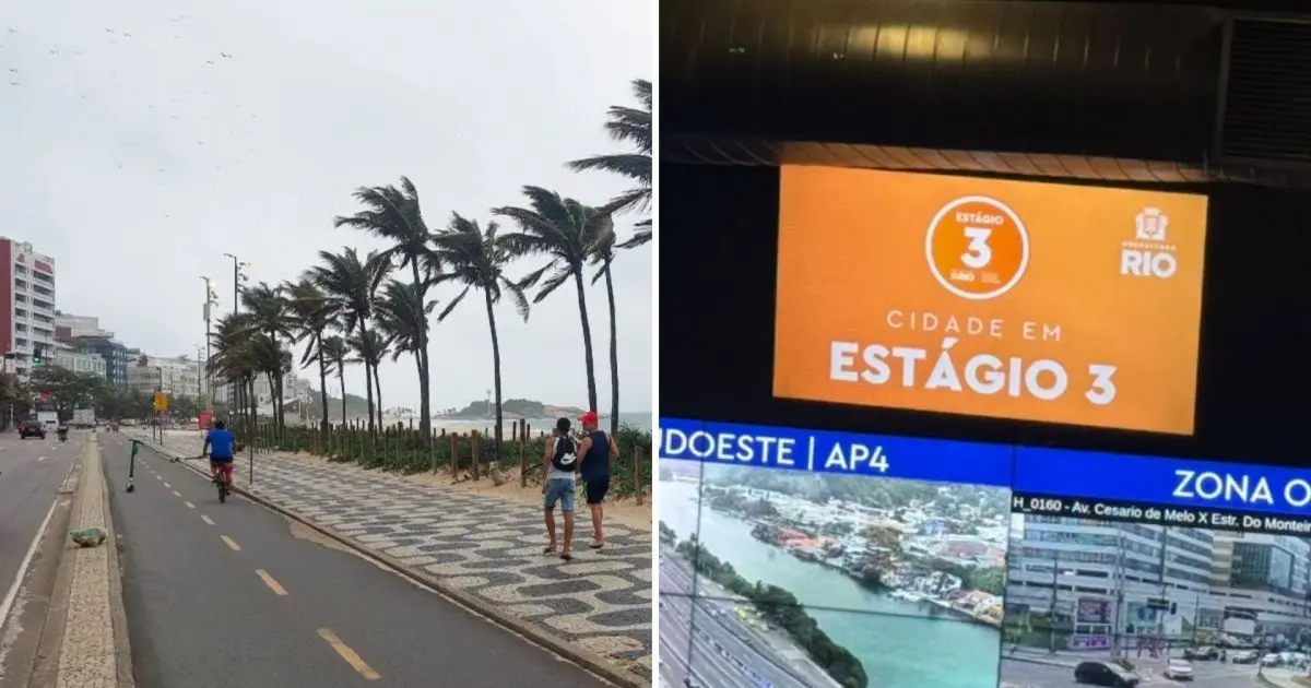 Ciclone-bomba: Rio muda rotina, suspende serviços e aguarda ventania severa